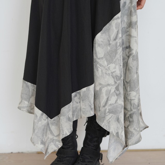 floral panel sleeveless dress L0067