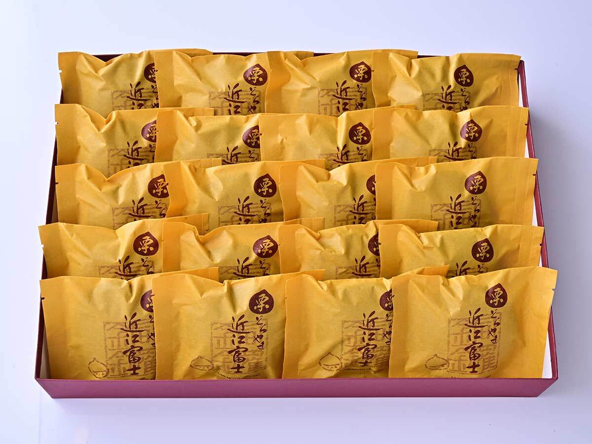 【昔の手彫職人製作】　干菓子型「梅文様」　27個取り どらやき近江富士栗入（20ケ入） | 御菓子司梅元老舗