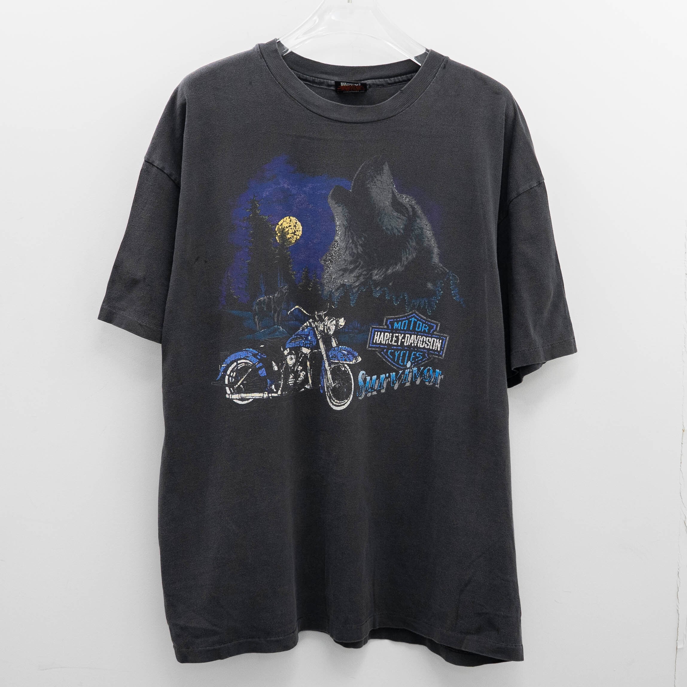 Harley Davidson " Survivor Wolf Tomahawk,Wisconsin " Original Tag XXL【A8-52】