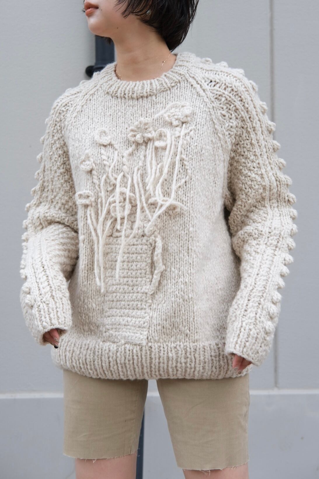 kota gushiken】Hand Knit with velovel ovelovelo -Cream- | loop