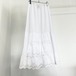 【USED】ユーロ チロル カットワーク ティアード インナー スカート ロング 白 ホワイト