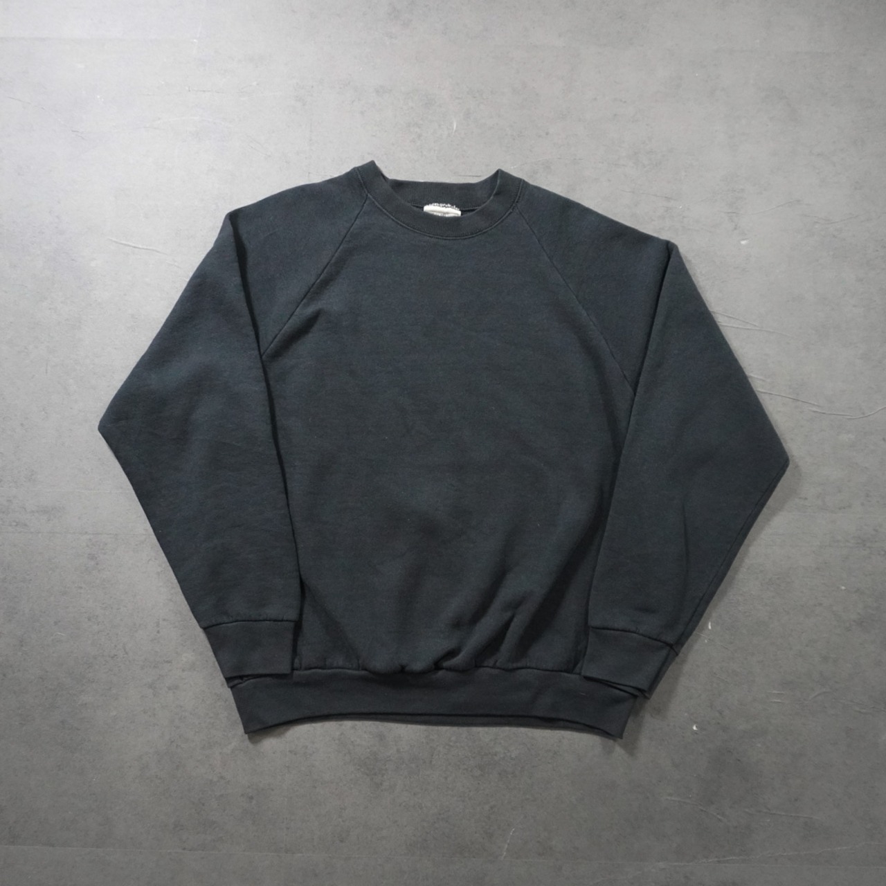 90s FRUIT OF THE LOOM sweatshirt solid black L 古着 - 1