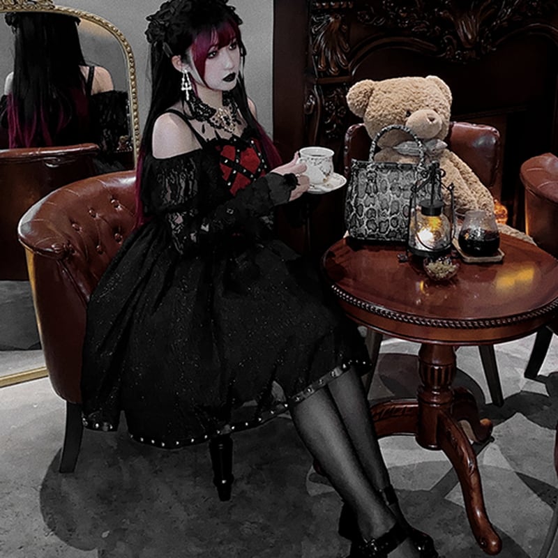 MDDサイズ 服 黒とピンクの地雷ワンピース 楽天市場】地雷 服（カラー