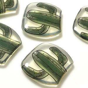 アクリルサボテンペイントチャーム/コネクター/仙人掌