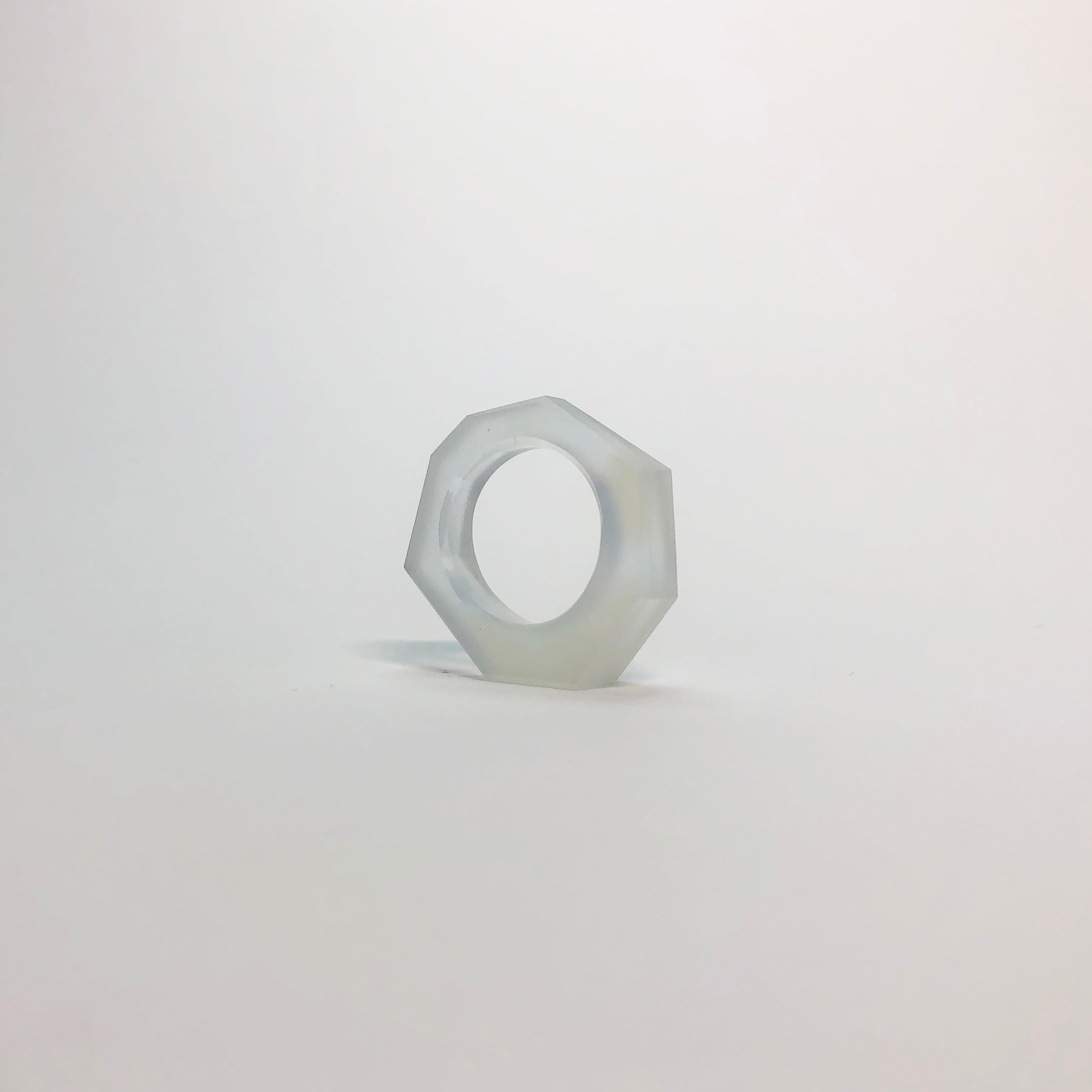 SELF - glass ring - opal 05