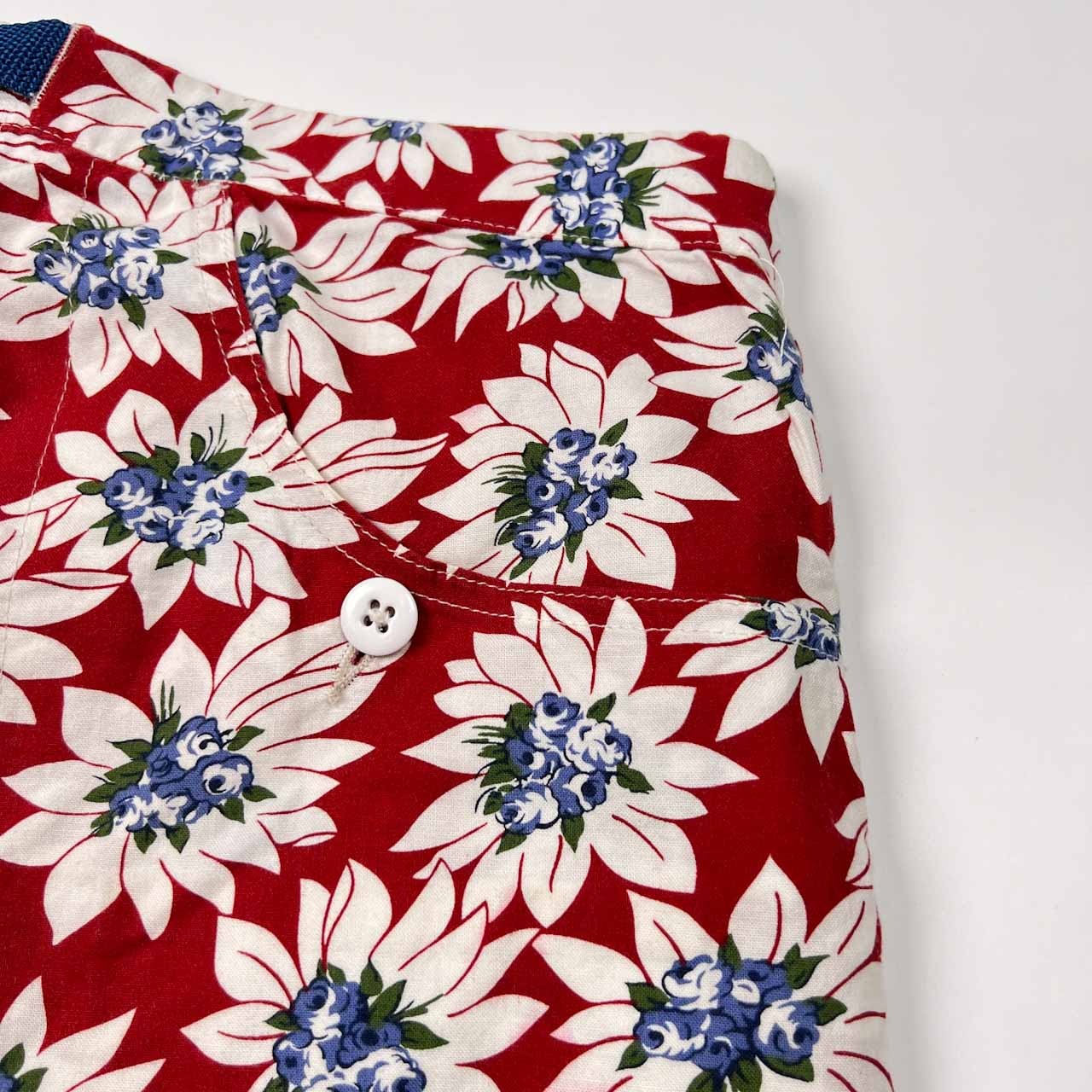 USA製 Battenwear NY バテンウェア 花柄 総柄 ショートパンツ ハーフパンツ ショーツ サイズ M /レッド/アメリカ製