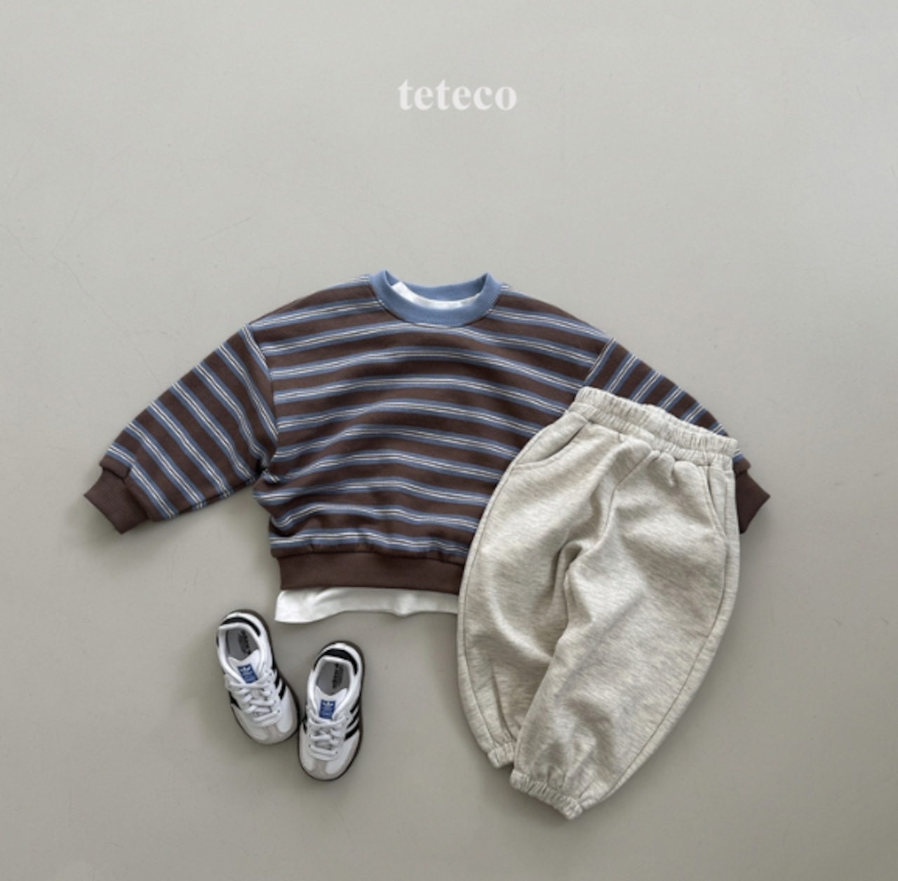 【取寄】teteco オータムストライプMTM|秋服|韓国子供服| 26/AT