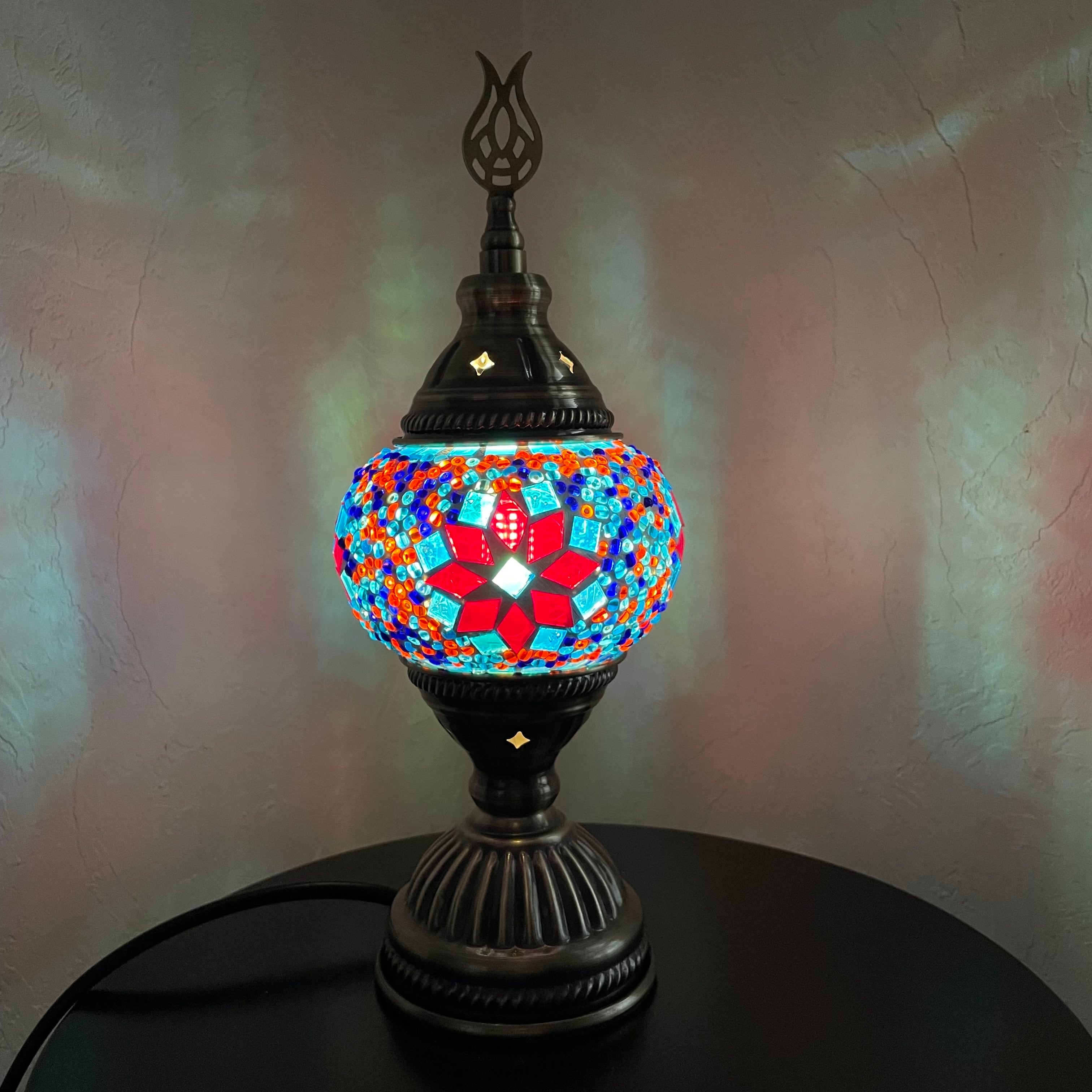 トルコランプM ブルー×レッド2