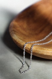 Silver925 Twisted Chain Short Necklace"Loop 01"