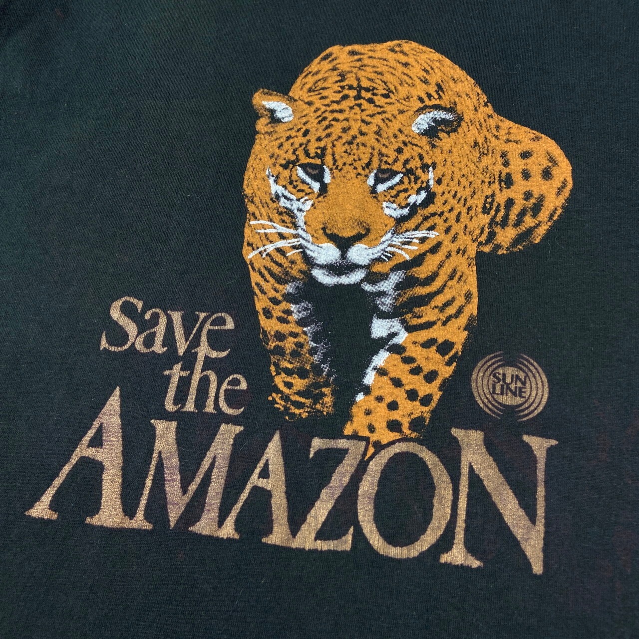 90年代 USA製 AMAZON ジャガー アート アニマル プリントTシャツ