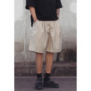Pleated wide leg shorts 1012