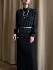 mode black high neck tops-5155-2