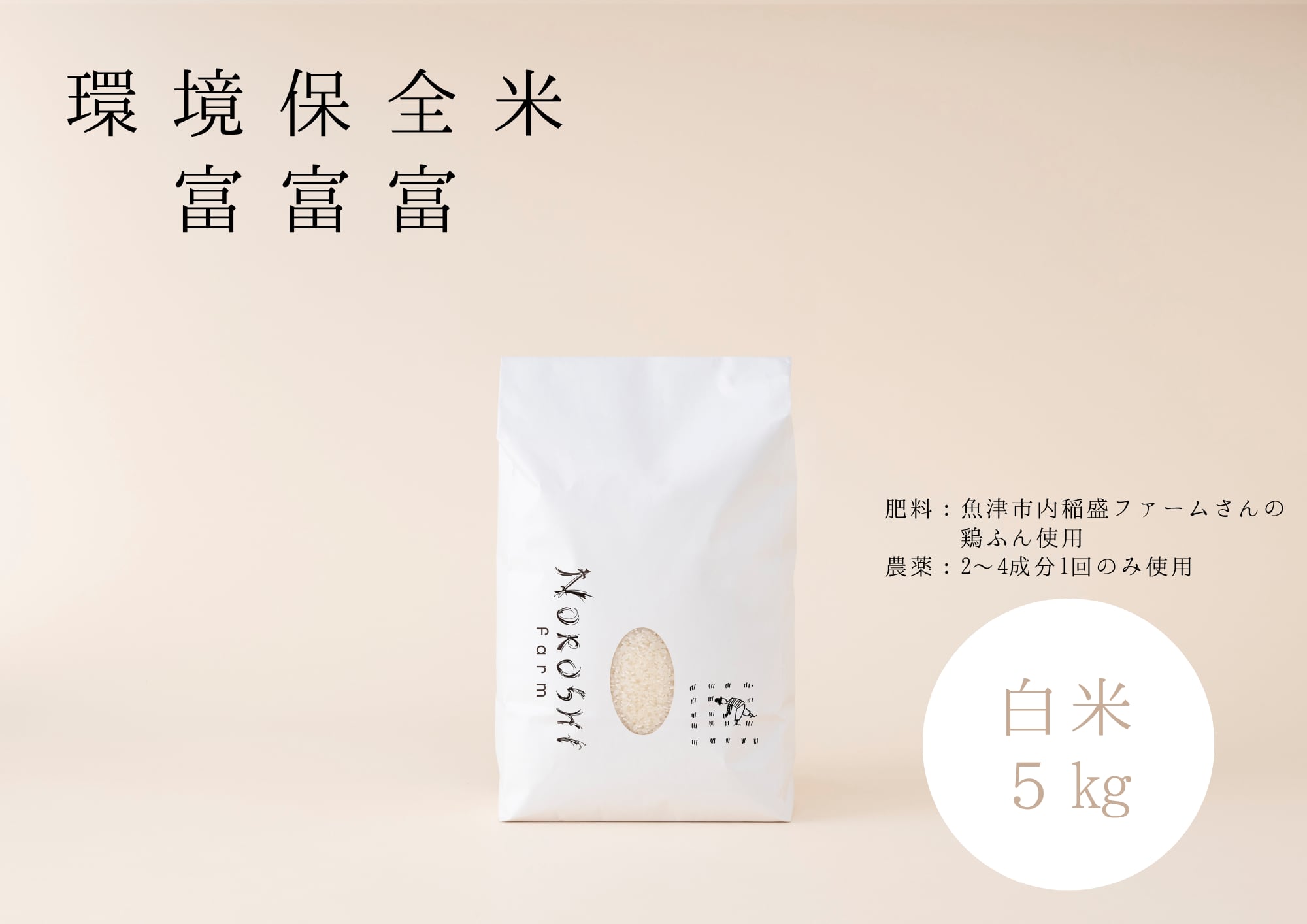 【R7年度産】つるぎの麓 富富富白米5㎏