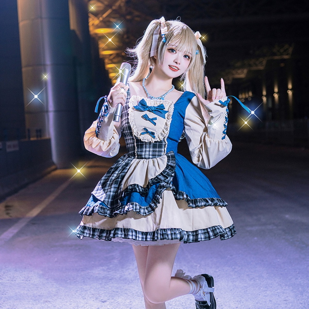 アイドル衣装 ワンピ チェック柄 ライブ ステージ衣装 イベント衣装 