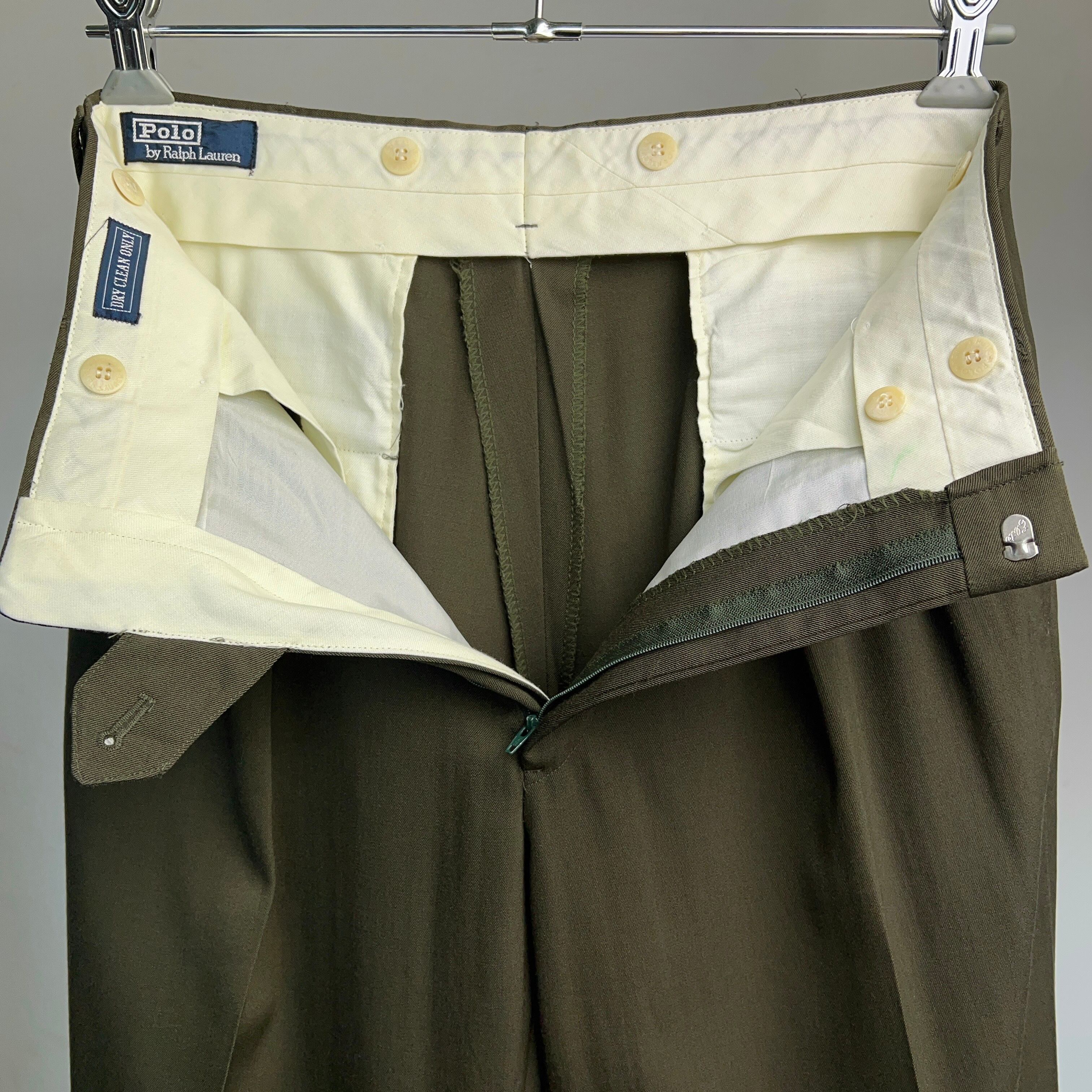 00s イタリア製 デザインスラックス ドレスパンツ タックパンツ W76cm