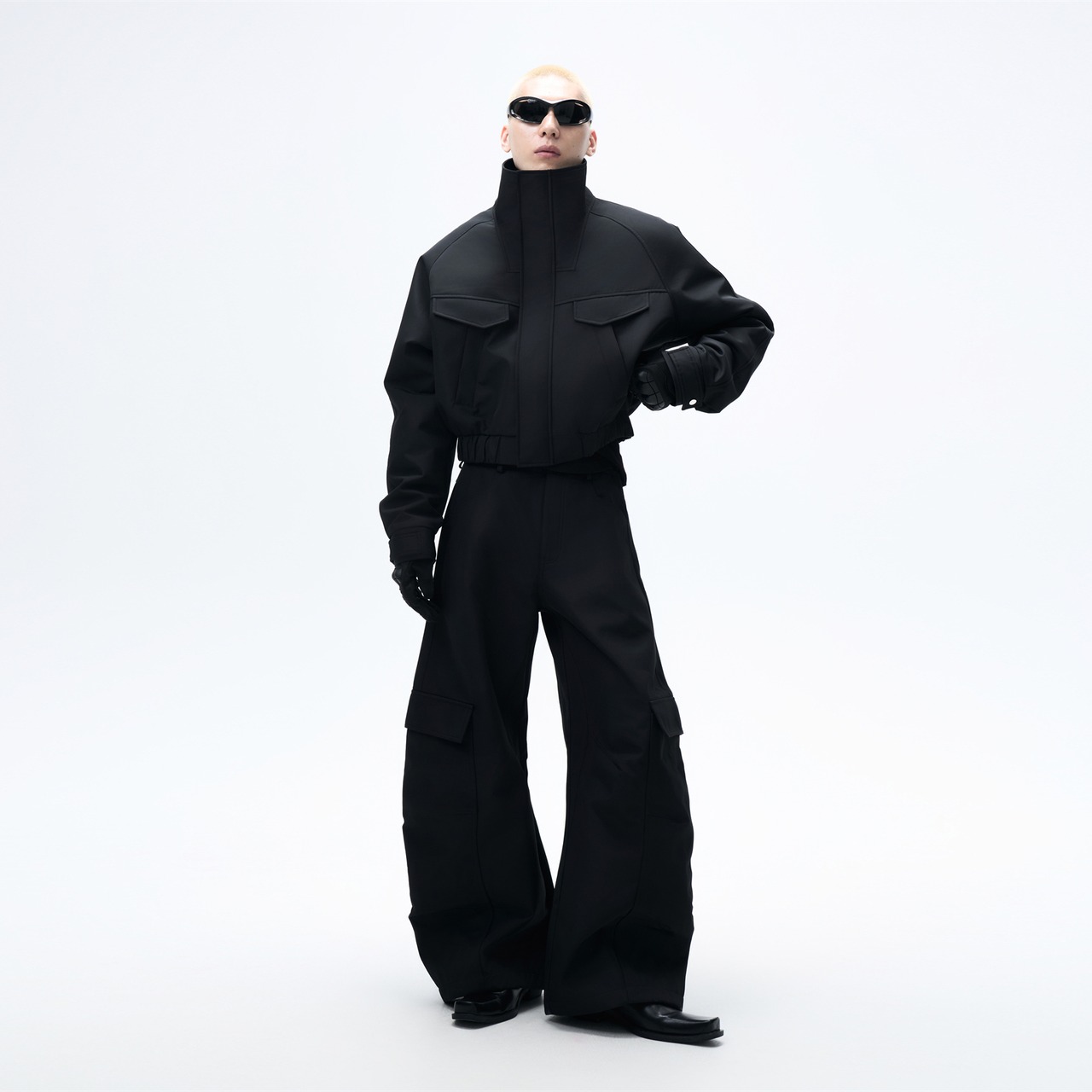 FRKM SCD 25AW ワイドバレルレッグ シザーパンツ