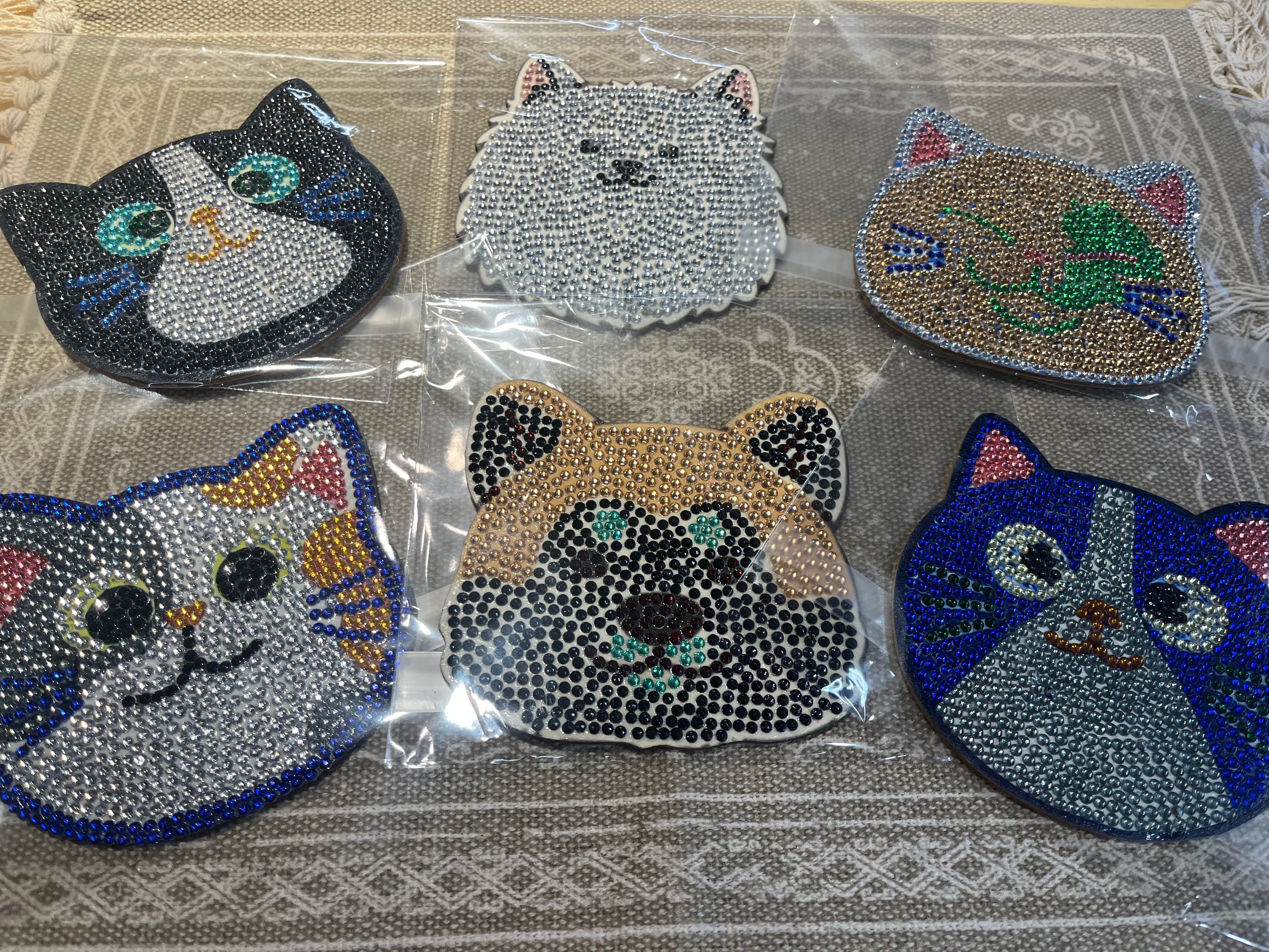 ダイヤモンドアート】キラキラ輝く♪ ハンドメイド猫＆犬モチーフ
