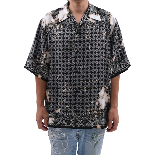 【AMIRI】BLEACH BANDANA BOWLING SHIRT