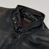 激渋 D’URBAN ダーバン 羊革 本革 ラムレザー ライダース ジャケット サイズ M /メンズ/レナウン/加工入り