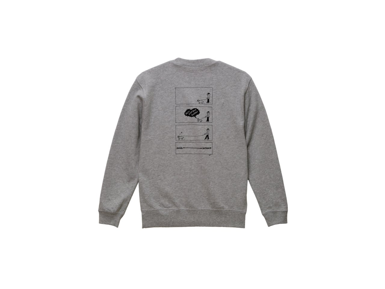 SHI × coguchi Dog SD sweat (GRY/BLK)