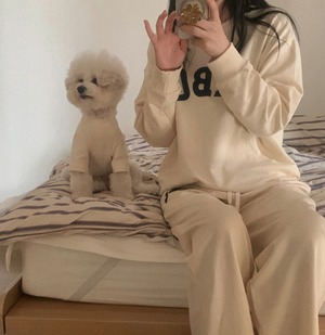 【HONEY DOG】ご家族用ABCマンツーマンTシャツ(cream)