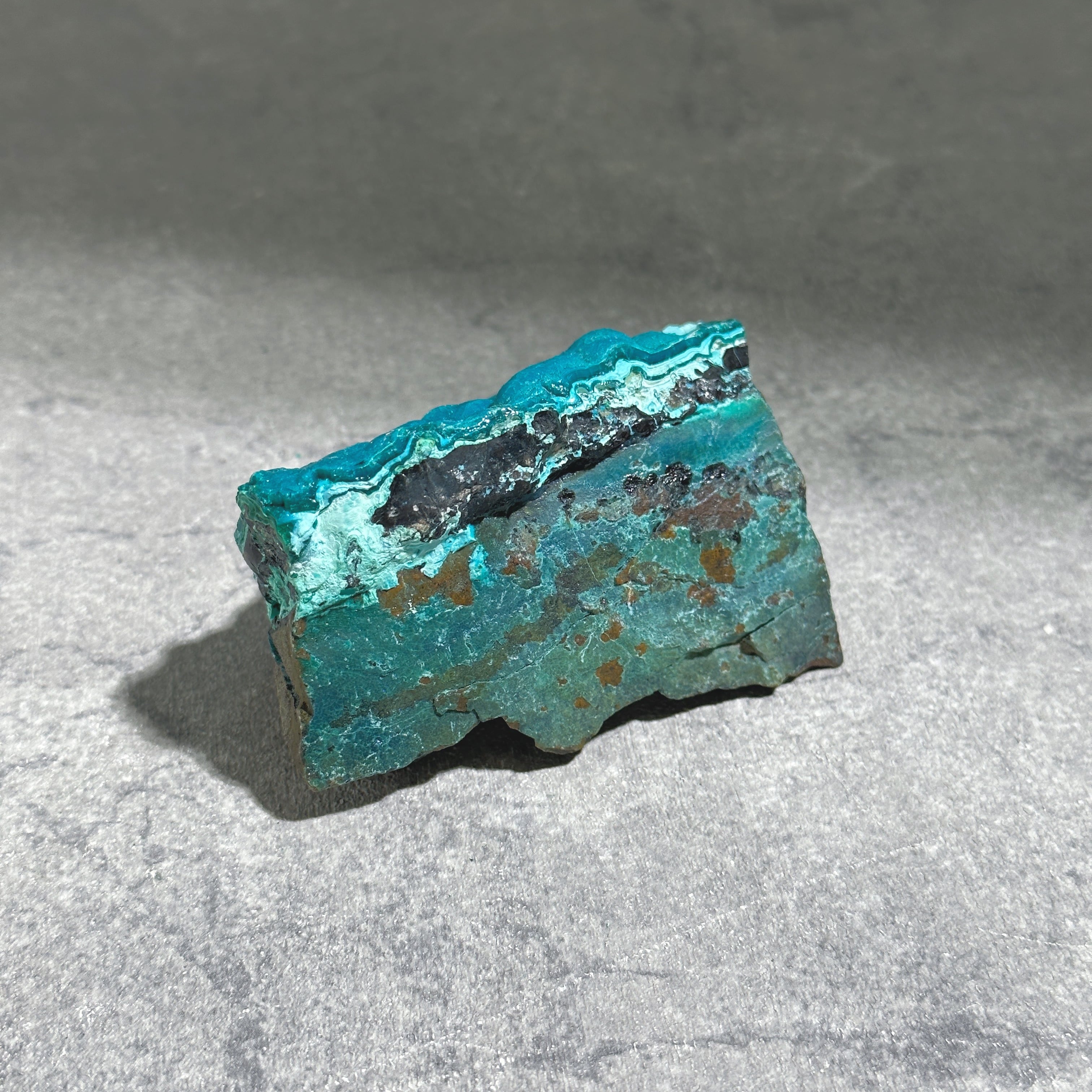 マラカイト with クリソコラ（マラコラ） 原石22◇ Chrysocolla 