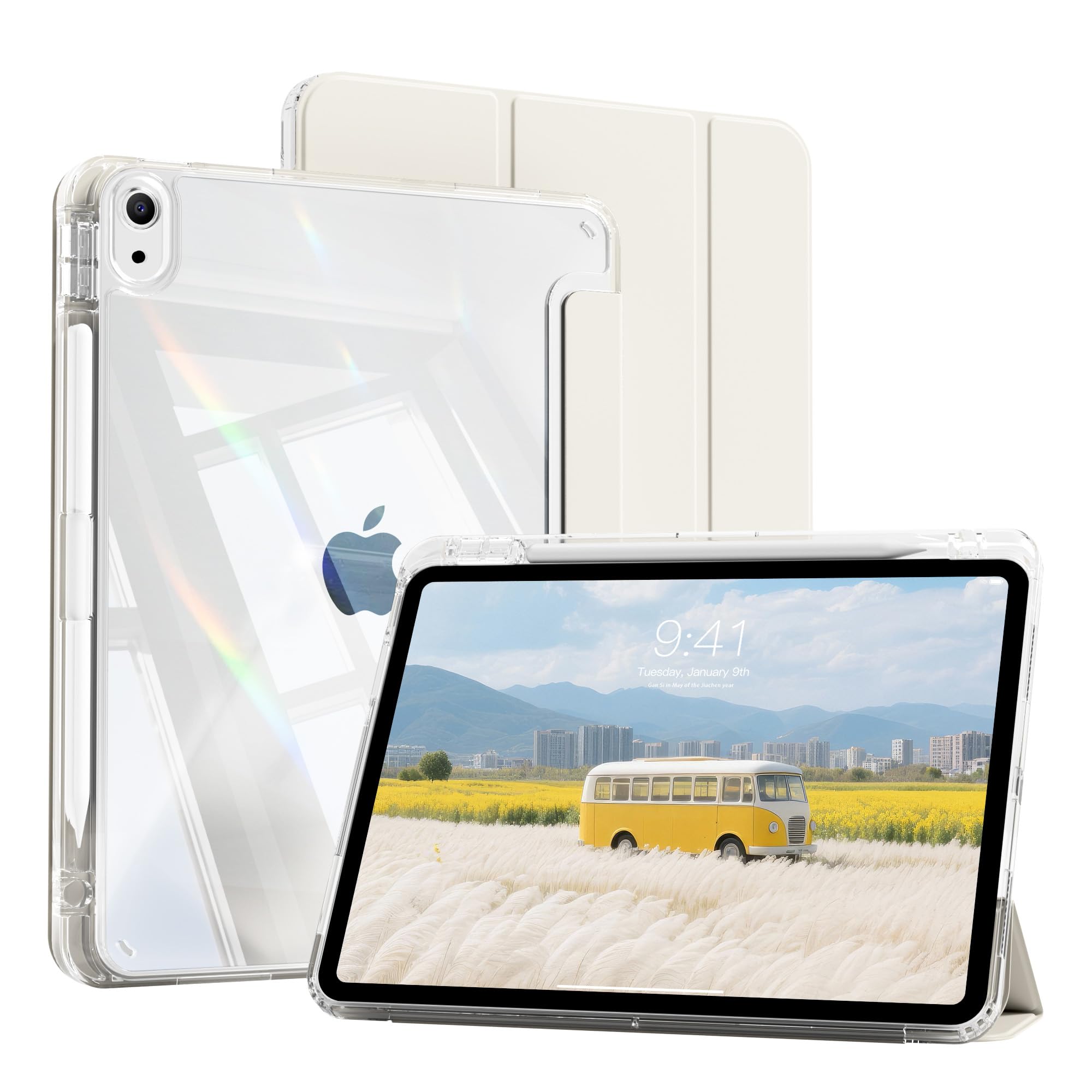 SQQSOOZ ケース 対応 iPad 11世代 ケース A16 11インチ 2025 iPad 10世代 10.9インチ 2022 ホワイト