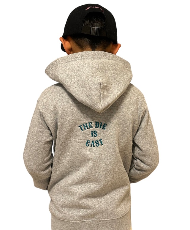 Embroidery Swallow Tattoo ZIP PARKA for KIDS