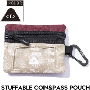 コインケース 財布 パスケース POLeR ポーラー STUFFABLE COIN&PASS POUCH 243MCV0141 SAG 日本代理店正規品