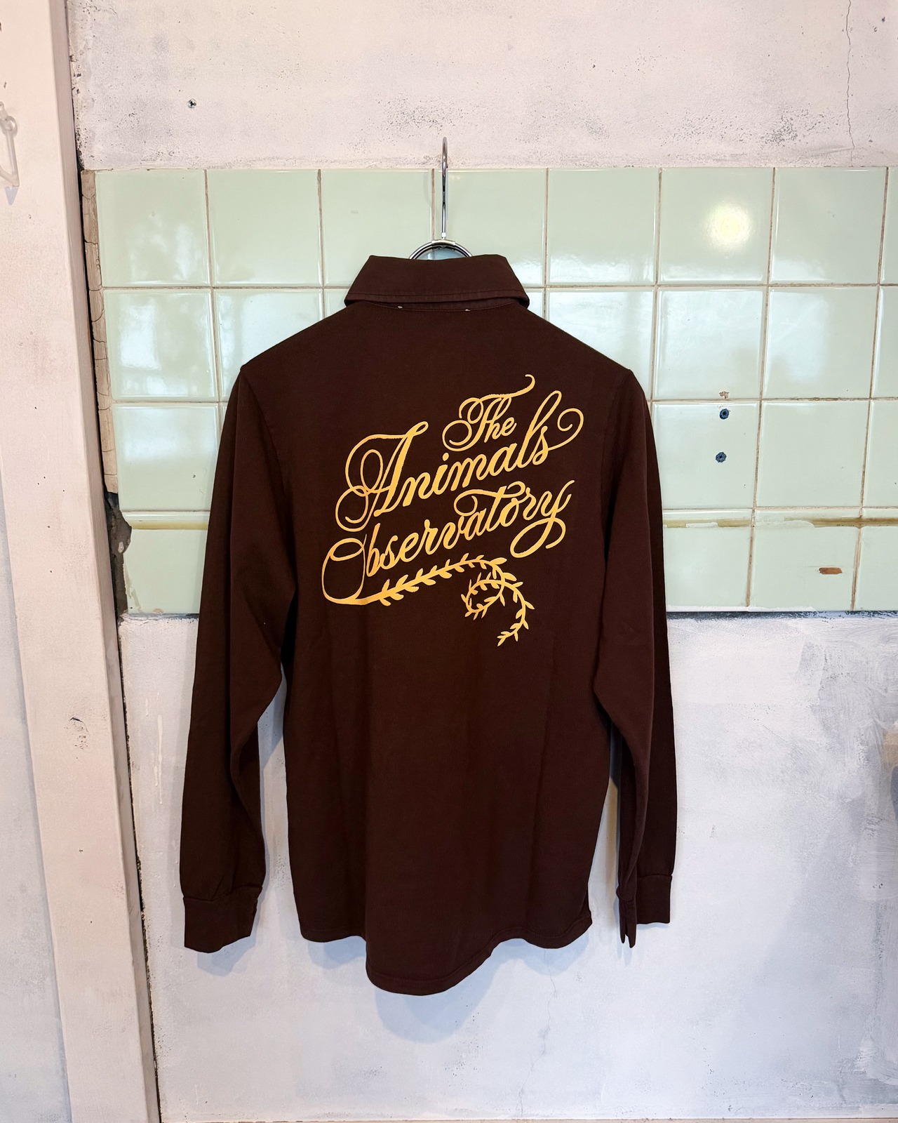 【THE ANIMALS OBSERVATORY 14Y】EEL POLO SHIRT