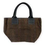 Mademoiselle NON NON マドモアゼルノンノン GUIA'S グイアス 千鳥格子 スエード レザー ハンドバッグ トートバッグ /鞄/カバン