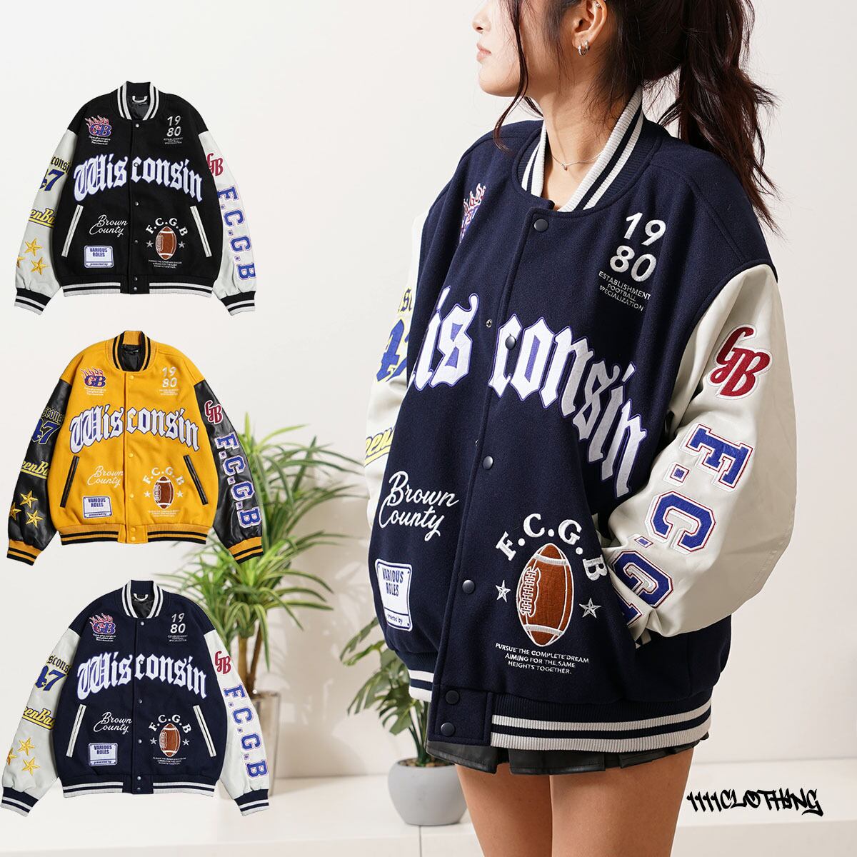 スタジャン | 1111clothing / ワンフォークロージング / 韓国