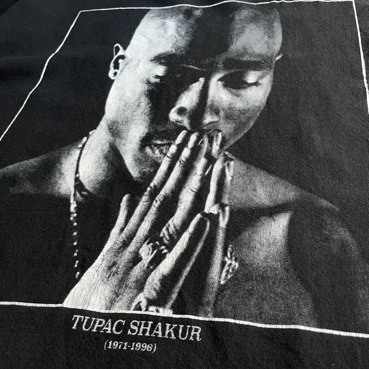 2PAC フォトプリント ラップTシャツ メンズL 古着 TUPAC ツーパック 
