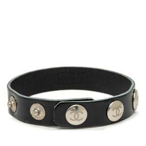 シャネル ココマーク ブレスレット 00T ブラック パテントレザー レディース CHANEL 【中古】