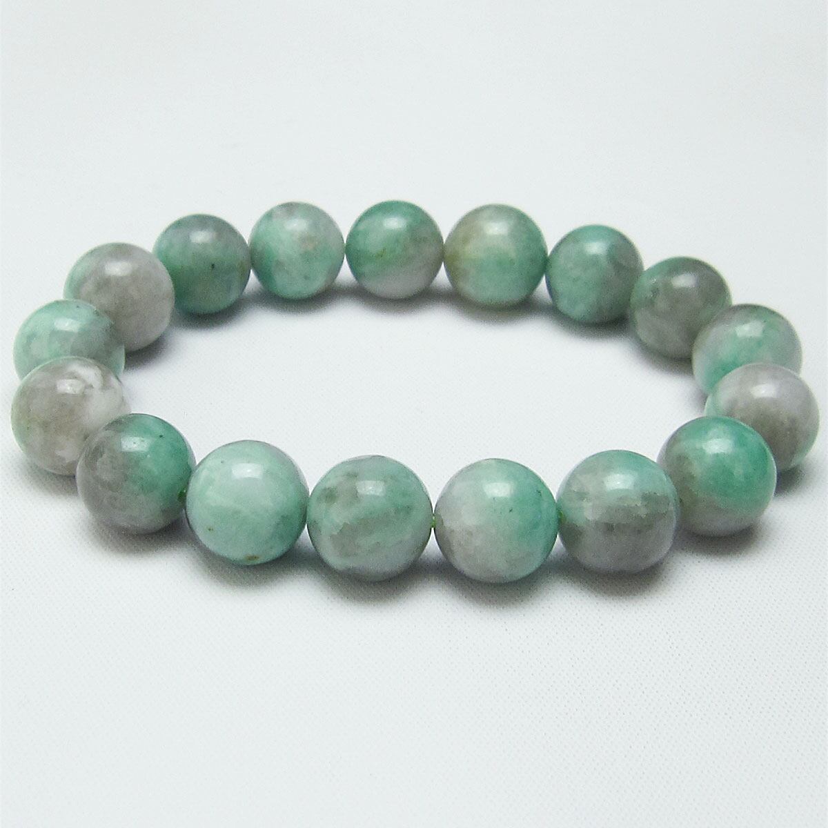 エメラルド ブレスレット 12mm Emerald Bracelet 緑玉 翠玉 一点物 111-22726
