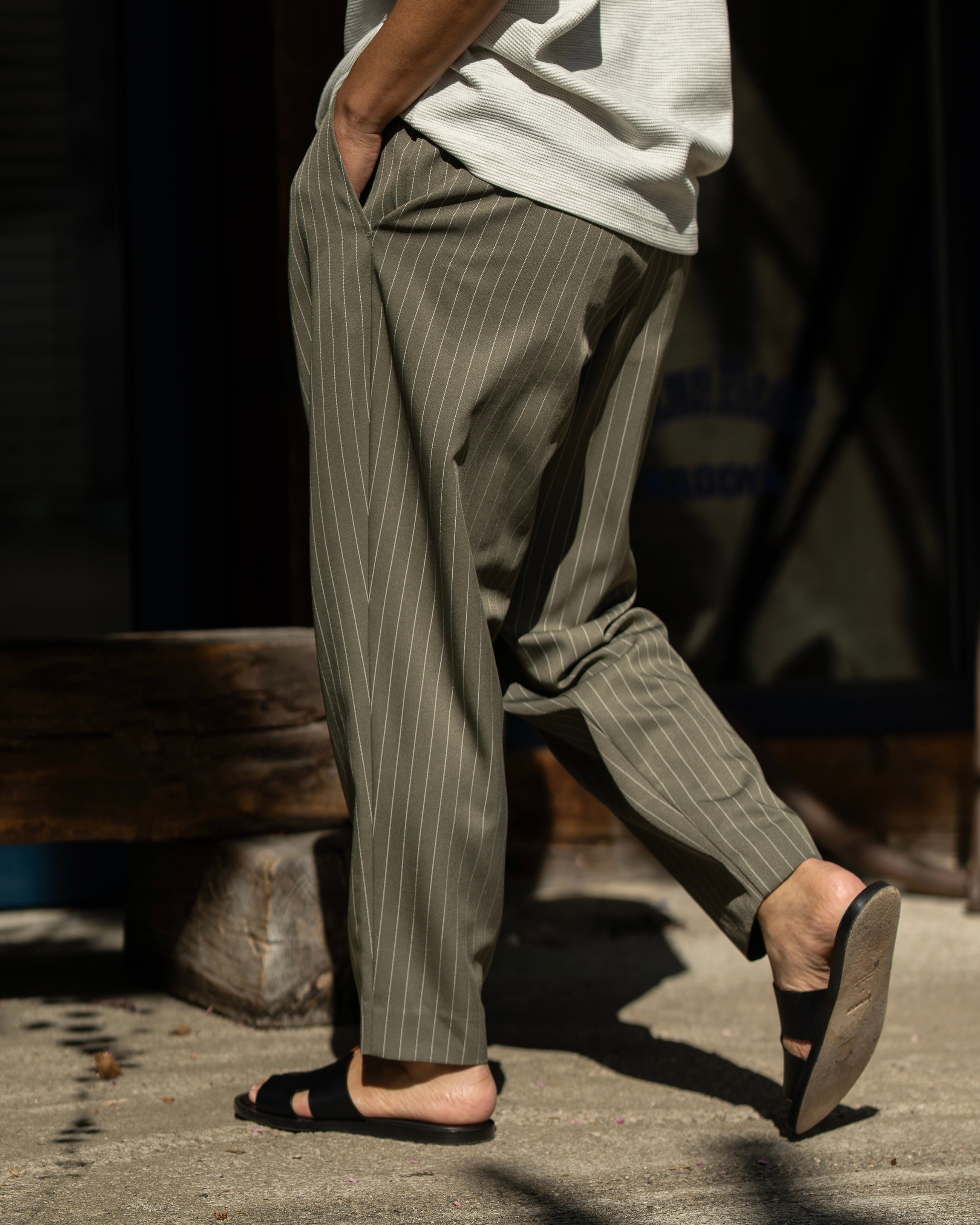 Classic Pinstripe Tapered Pants［2603amy-6］テーパードパンツ
