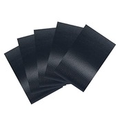 合皮 レザー補修シート 20cm×10cm シールタイプ 貼るレザー カバン 椅子/バイク/ソファー/財布/バッグなど修理用 5枚セット (20cm×10cm, ブラック)