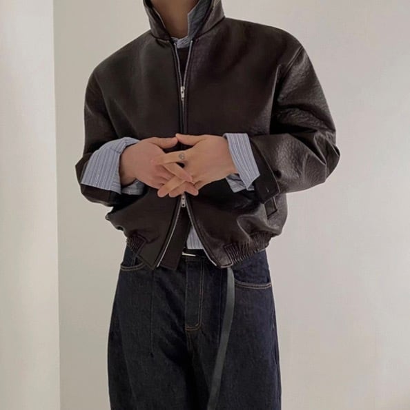 メンズ レトロ 短丈 レザージャケット Ry103 | Rycodo