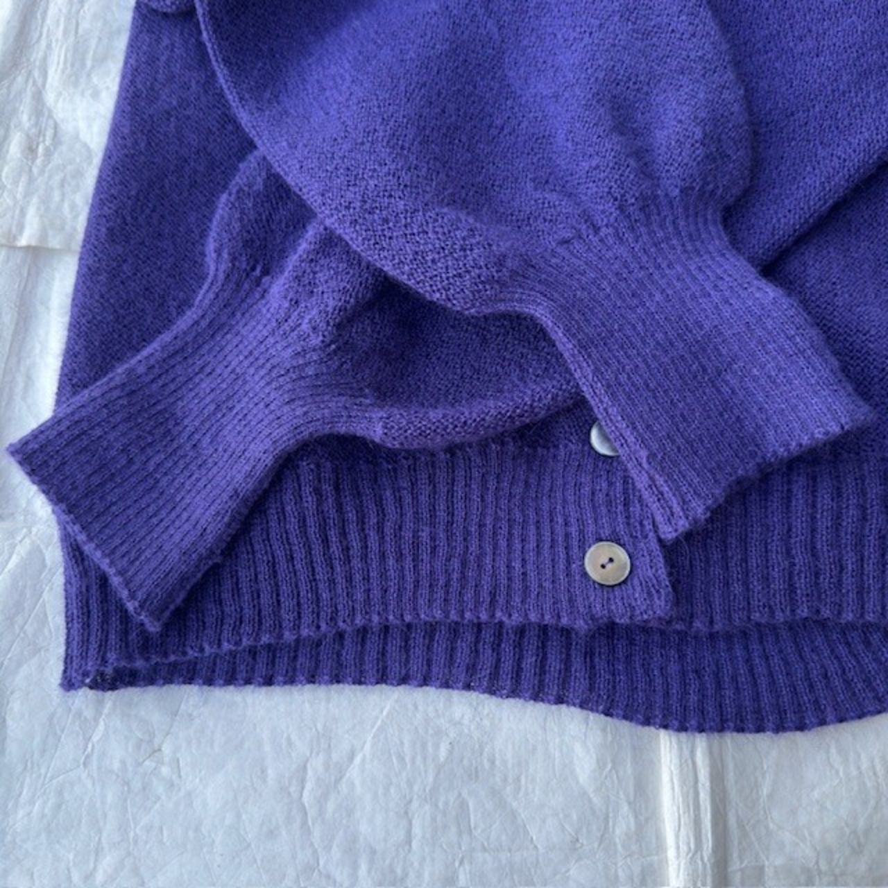 LEMMERMAYER アルパカ100% カーディガン パープル 60s 画像8