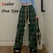 チェック柄パンツ レディース ボトムス パンツ ワイドパンツ ワイド ウエストゴム チェック 赤 緑 カジュアル 日常 デート お出かけ 10代 20代 大人 コーデ コーディネート 韓国 ファッション オルチャン お取り寄せ 送料無料 hll-0626