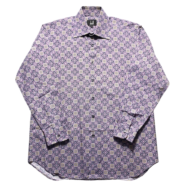 DUNHILL geometric pattern cotton shirt
