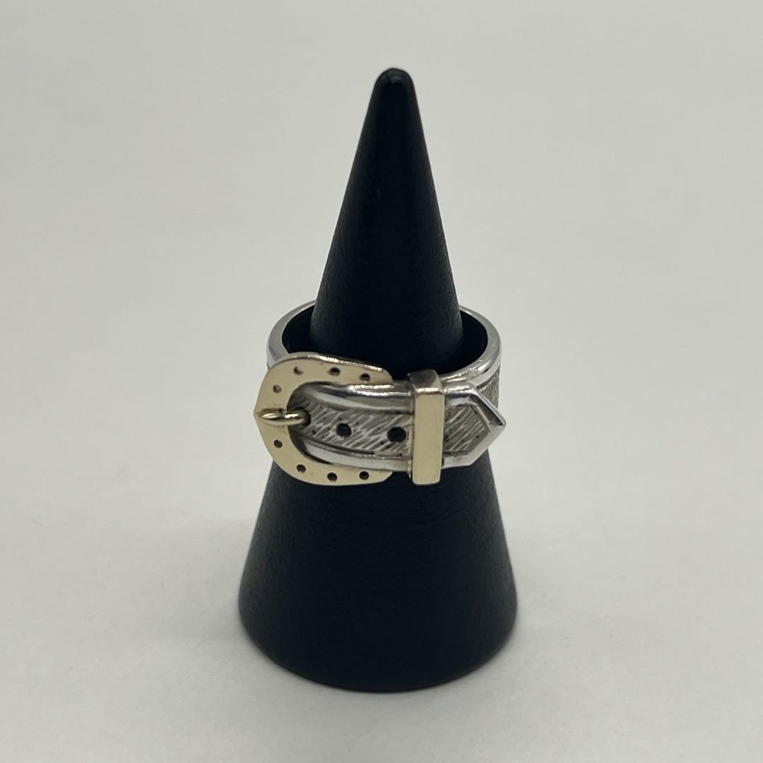 エルメス HERMES ホースシュー ベルト リング 11号 SV YG コンビ