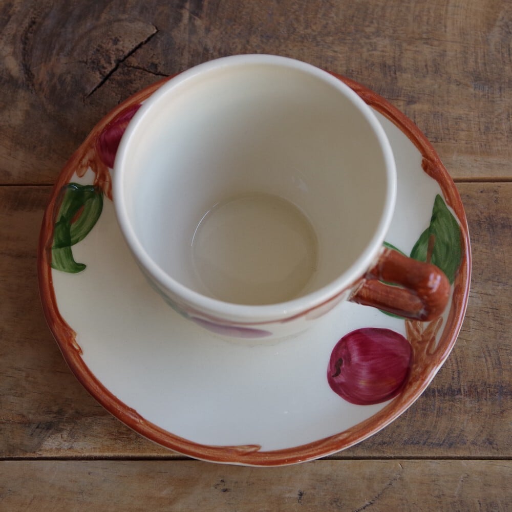 アメリカ製 レトロ 食器 フランシスカン りんご柄 コーヒーカップ
