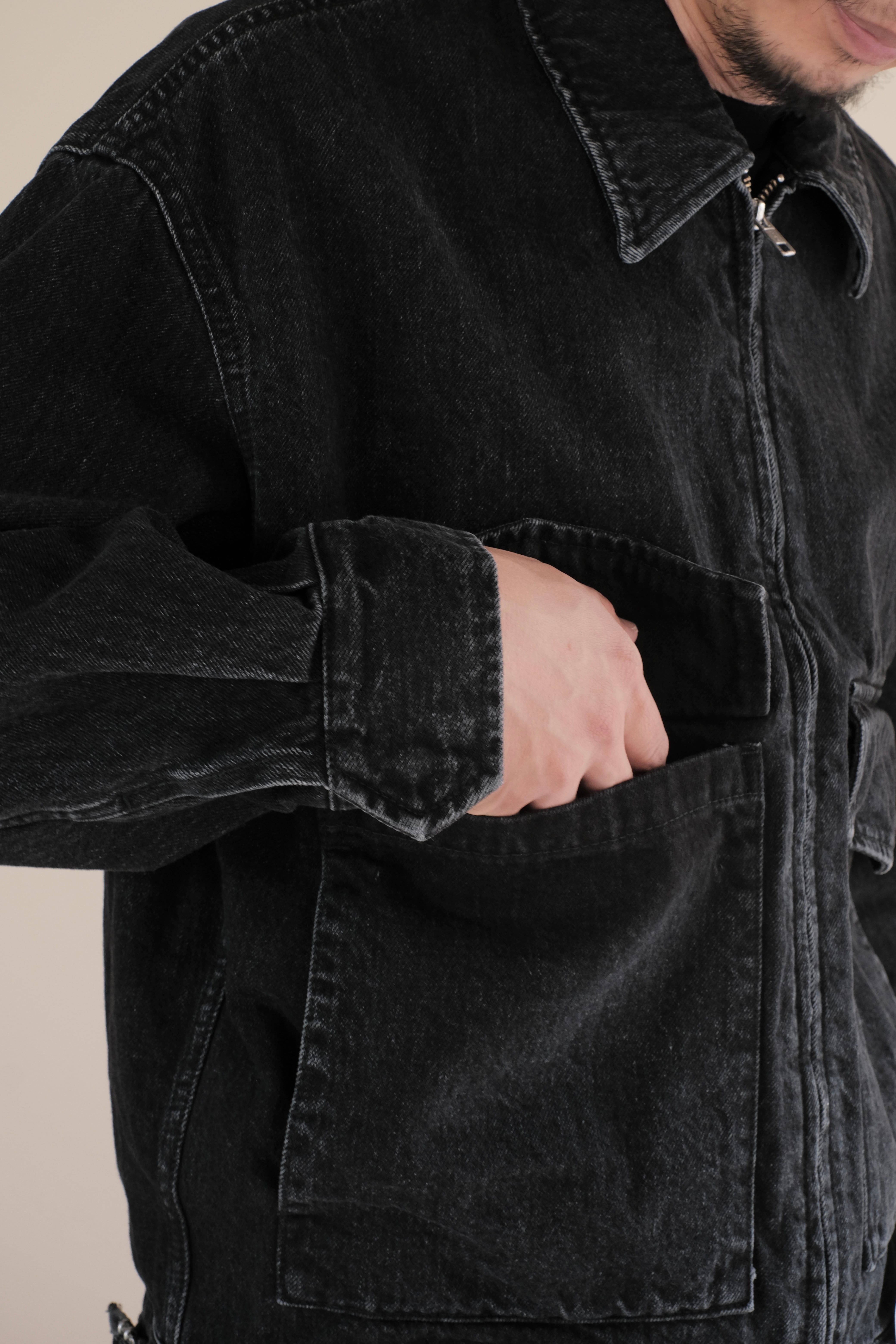 Graphpaper / Selvage Denim Zip Jacket -DARK FADE- | LIVING