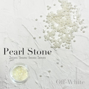 ネイルパーツ パールストーン オフホワイト 2mm〜5mm 1.0g