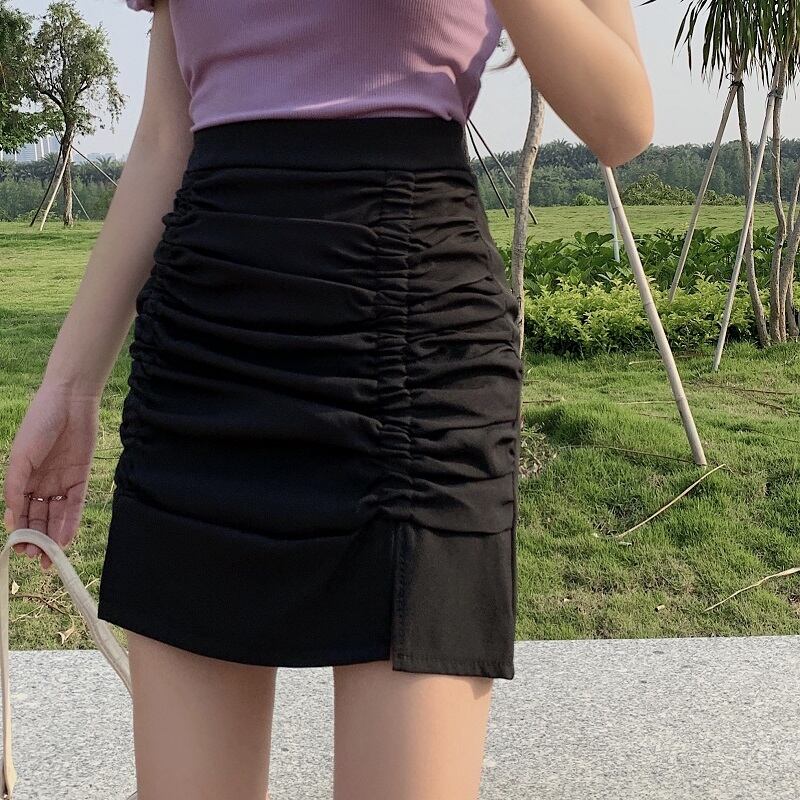 ミニスカート ハイウエスト ギャザー シャーリング ショート丈 双子コーデ ガーリー エレガント オルチャン 大きいサイズ 韓国 Ch1423 可愛い大きいサイズ韓国レディースファッション通販 Chulachula チュラチュラ