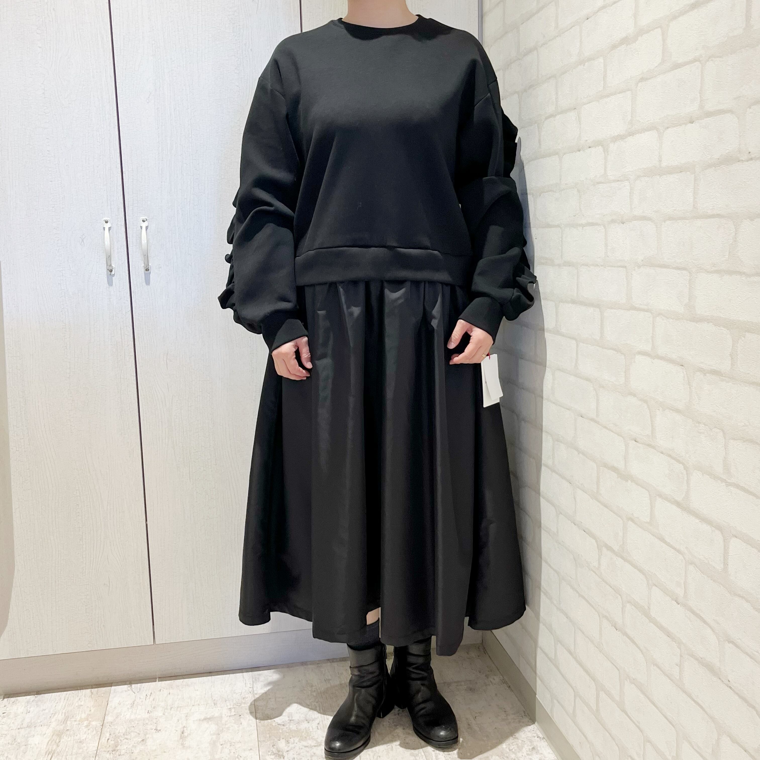 Dignite collier/80243609/ダンボールドッキングワンピース(ブラック)