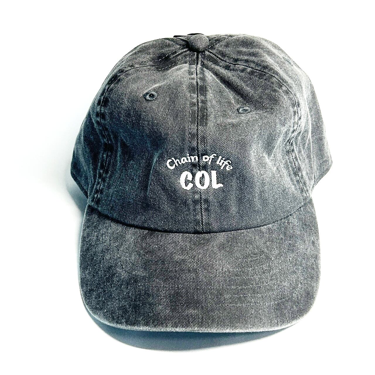 ピグメントキャップ BLACK 【 COL SMALL LOGO BASEBALL】 | chainoflife