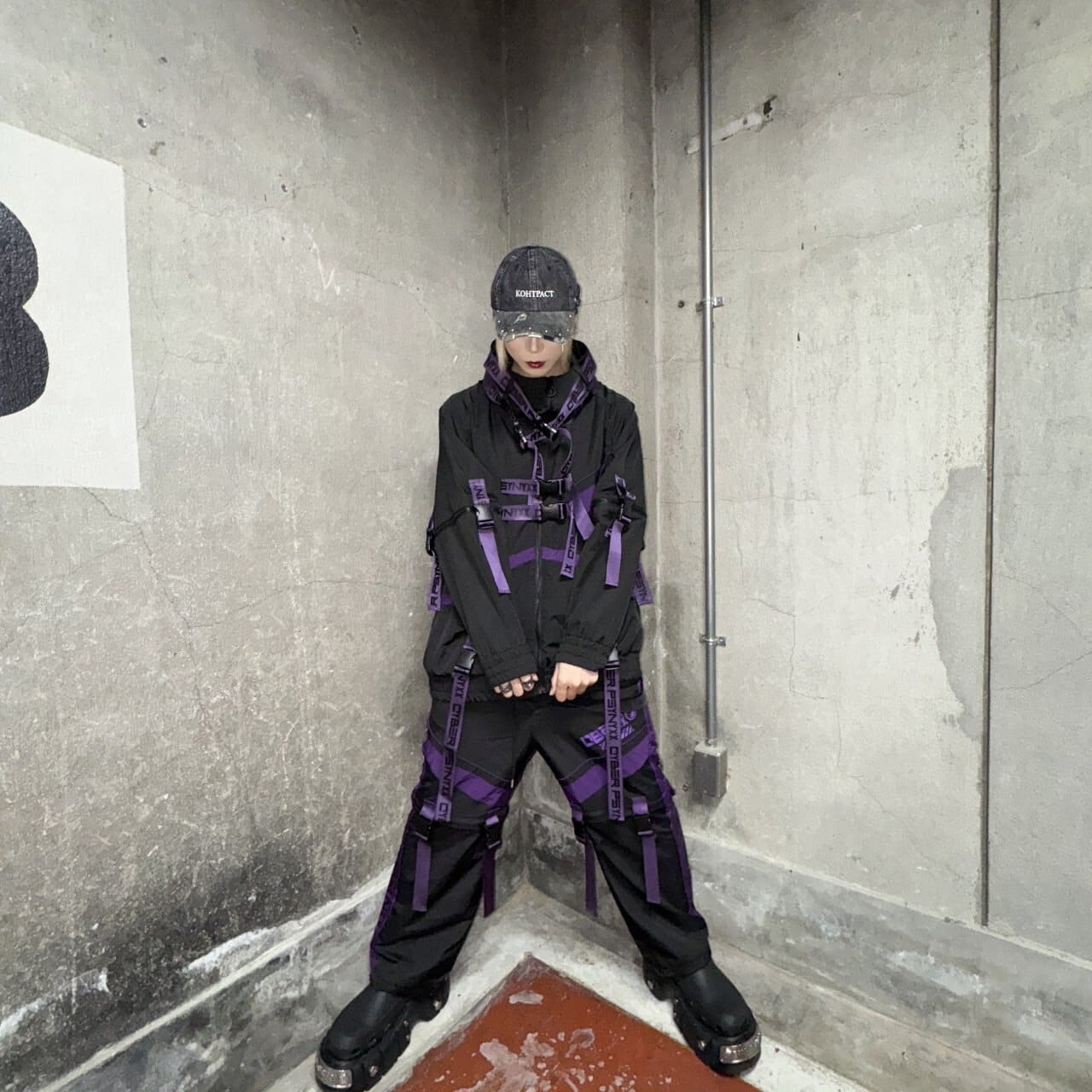 PSYNYXX サイバーナイロンセットアップ サブカル サイバー 天使界隈