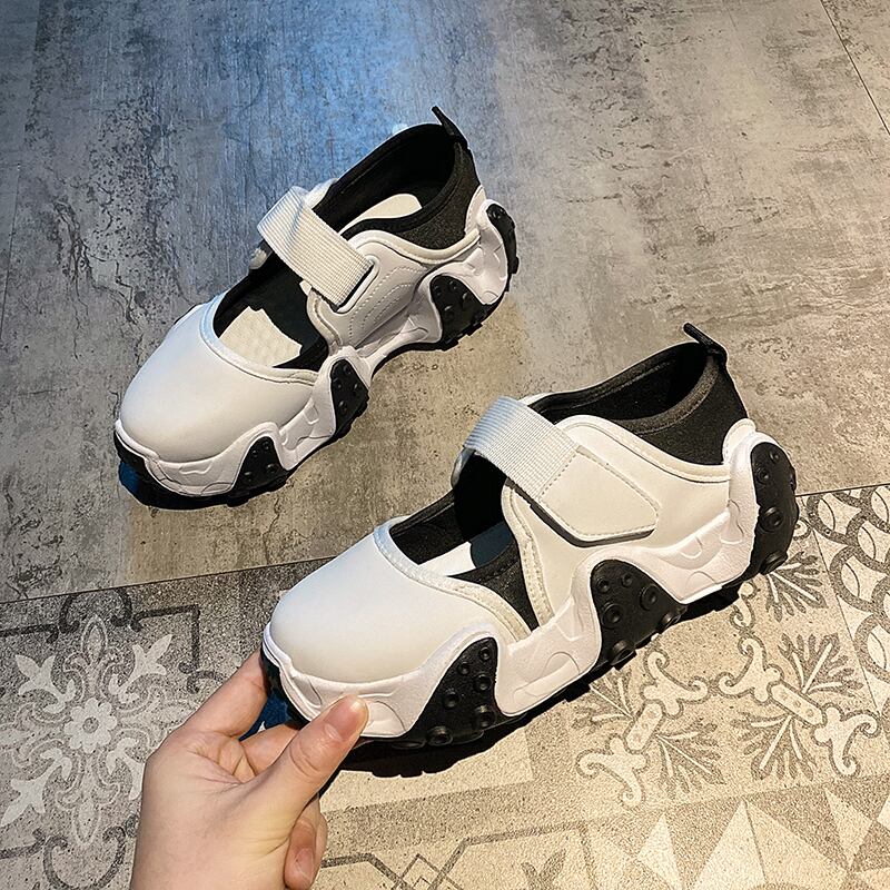 サマースタイルストレッチカジュアル 靴 シューズ エラスティック 伸縮 夏物 ラウンドトー フェイクシューズ96083947307